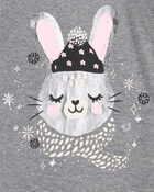 Baby Girl 4-Piece Snow Bunny Cotton Blend Pajamas, image 2 of 4 slides