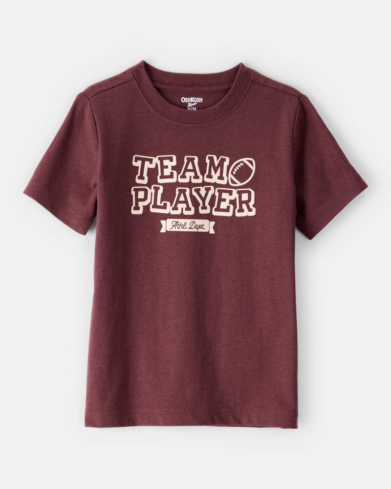 Toddler Boy Team Player Football Short-Sleeve Graphic Tee - Maroon, image 1 of 3 slides