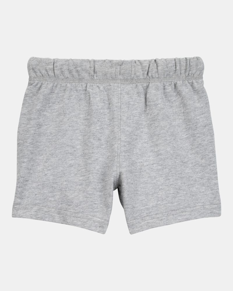Baby Boy Pull-On French Terry Shorts - Grey, image 2 of 4 slides