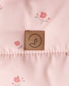 Baby Girl 1-Piece Snowsuit Made with Recycled Materials in Blush Petals Print, image 4 of 4 slides
