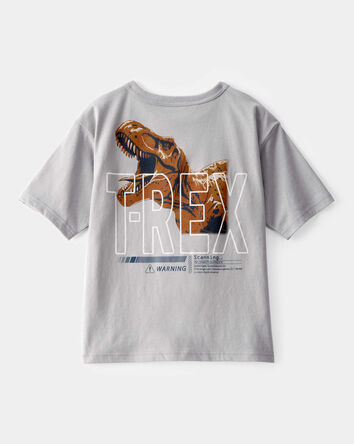 Kid Prehistoric Dinosaur Short-Sleeve Graphic Tee - Grey, 