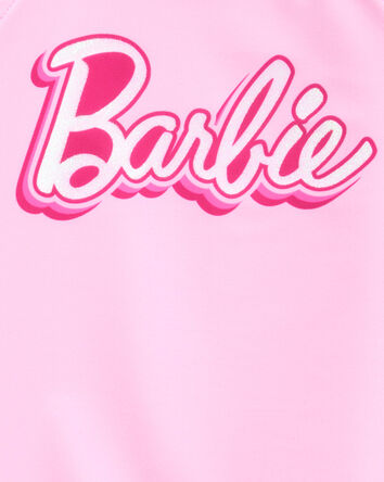 Toddler Girl Barbie&trade; 2-Piece Rashguard Swimsuit Set - Pink, 