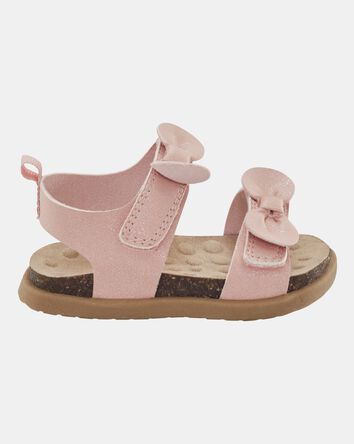 Baby Every Step&reg; First Walker Bow Faux Cork Sandals - Pink, 