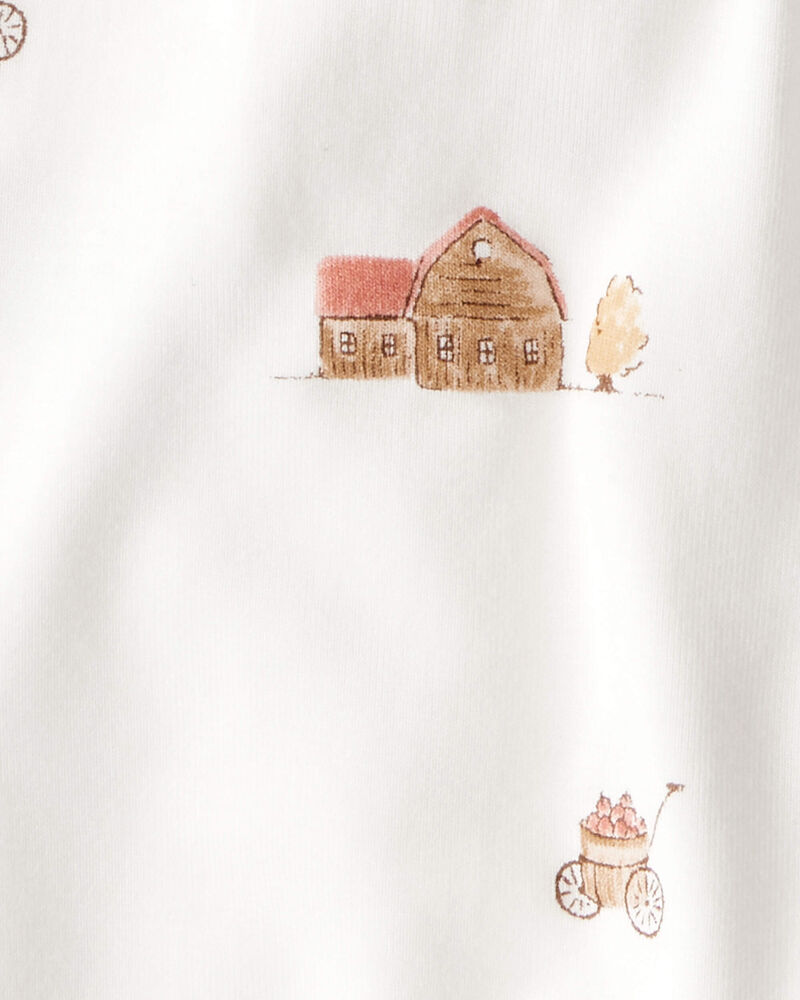 Baby Barn Print PurelySoft Pull-On Pants - Brown/White, image 4 of 7 slides