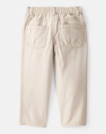 Toddler Boy  Tapered Twill Pants - Cream, 
