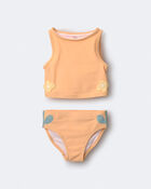 Toddler Girl Floral Tankini Set - Orange, image 2 of 6 slides