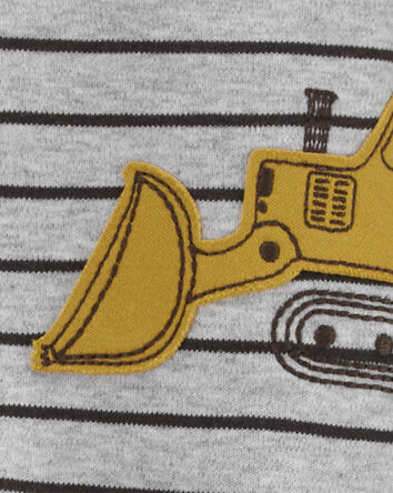 Baby Construction 2-Way Zip Cotton Blend Sleep & Play Pajamas, 