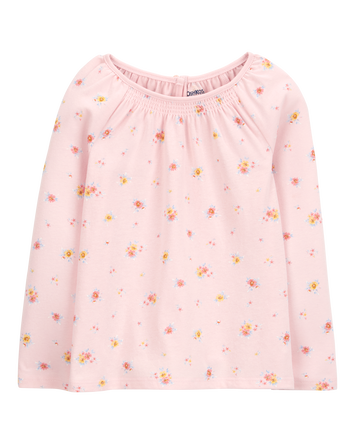 Toddler Floral Long-Sleeve Fashion Top - Pink, 