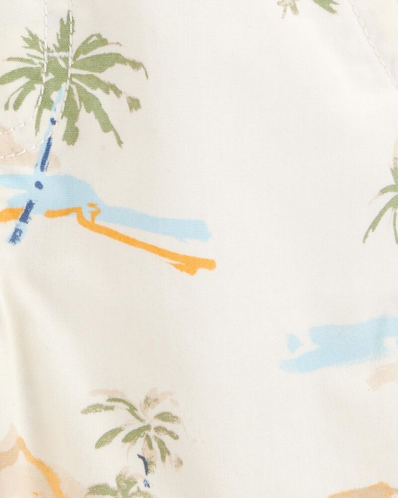 Baby Boy Tropical-Print Knit Shortalls, image 3 of 4 slides