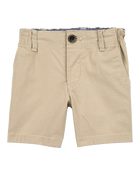 Baby Boy Stretch Chino Shorts - Khaki, image 1 of 4 slides