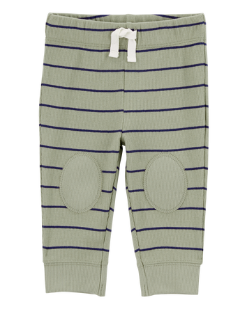 Baby Boy 2-Piece Striped Bodysuit Pant Set, 