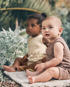 Baby Organic Cotton Gauze Romper, image 5 of 6 slides