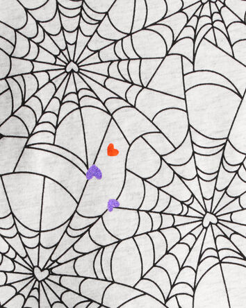 Baby Halloween Spiderwebs Long-Sleeve Tee - White/Black, 