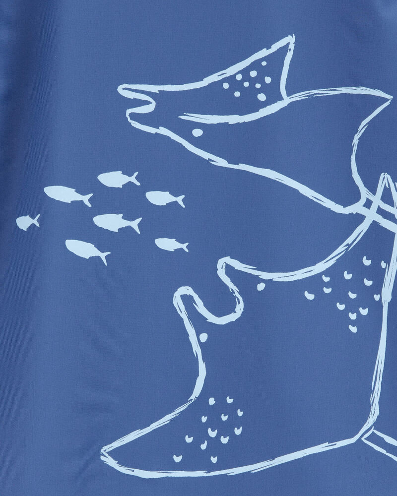 Toddler Boy Stingray Short-Sleeve Rashguard - Navy, image 2 of 3 slides