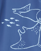 Toddler Boy Stingray Short-Sleeve Rashguard - Navy, image 2 of 3 slides