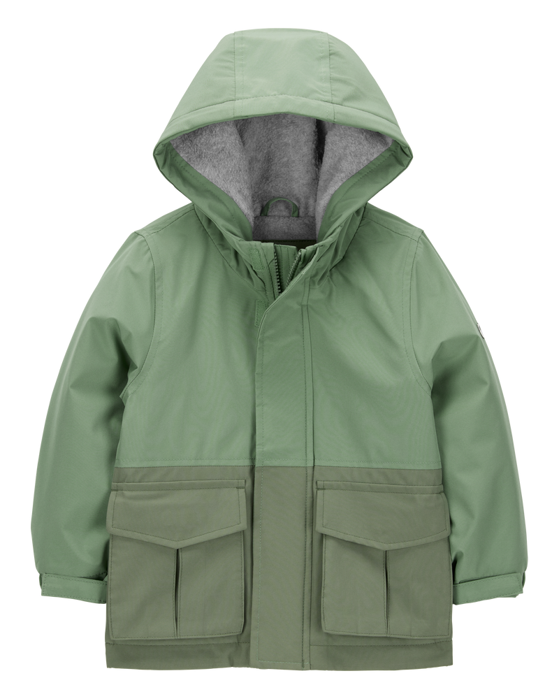 Baby Boy Midweight Color Block Jacket - Green, image 1 of 3 slides