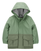 Baby Boy Midweight Color Block Jacket - Green, image 1 of 3 slides