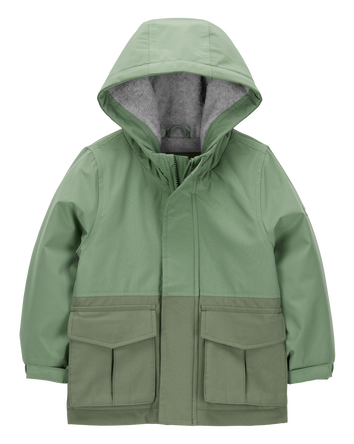 Baby Boy Midweight Color Block Jacket - Green, 