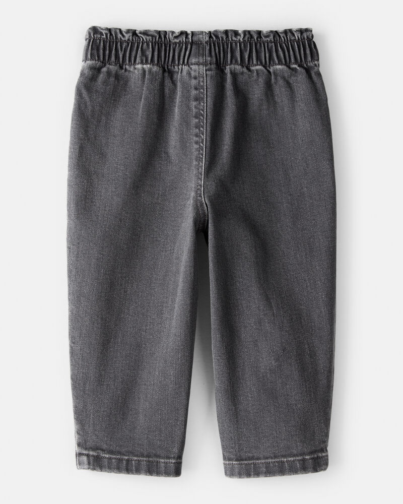 Baby Girl Heart Pocket Barrel Jeans - Black, image 2 of 5 slides