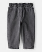 Baby Girl Heart Pocket Barrel Jeans - Black, image 2 of 5 slides