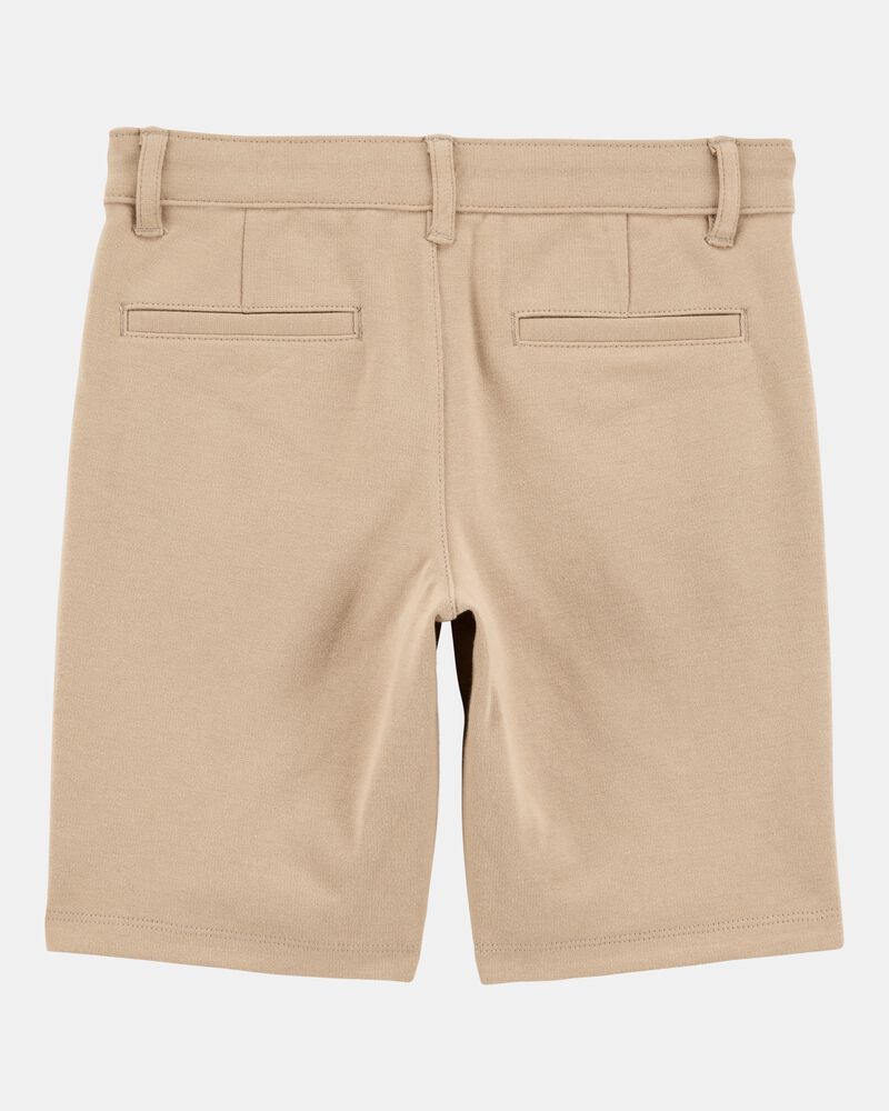 Kid 3-Pack Ponte Knit Uniform Pants - Khaki, image 3 of 4 slides