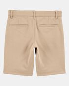 Kid 3-Pack Ponte Knit Uniform Pants - Khaki, image 3 of 4 slides