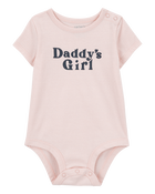 Baby "Daddy's Girl" Short-Sleeve Bodysuit - Pink, image 1 of 3 slides