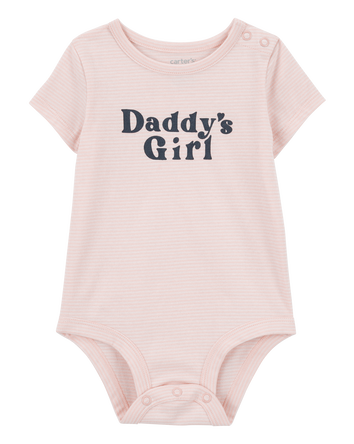 Baby "Daddy's Girl" Short-Sleeve Bodysuit - Pink, 