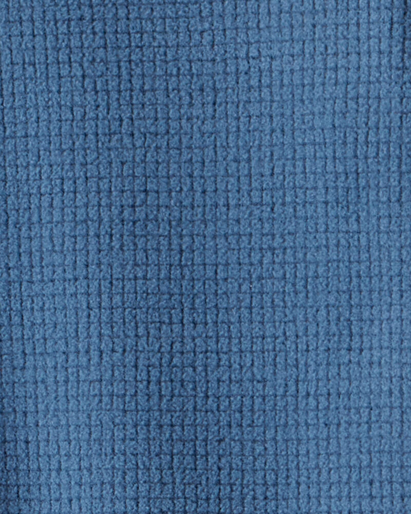 Baby Boy Fleece Long-Sleeve Snug Fit 1-Piece Pajamas - Blue, image 3 of 4 slides