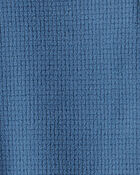 Baby Boy Fleece Long-Sleeve Snug Fit 1-Piece Pajamas - Blue, image 3 of 4 slides