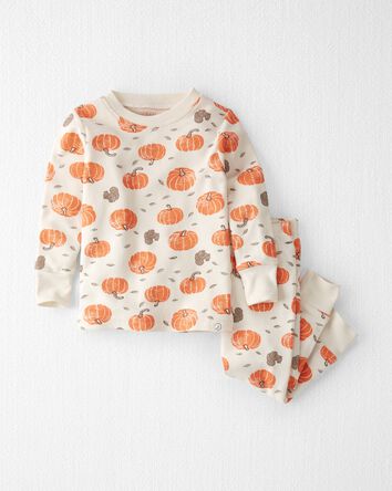 Baby Organic Cotton Pajamas in Harvest Pumpkins Print, 