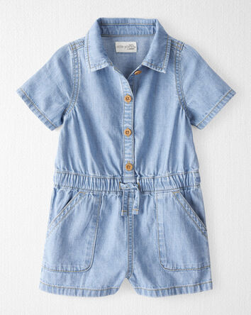 Toddler Organic Cotton Chambray Romper, 