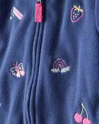 Baby Girl 3-Piece Art Print Jacket, Bodysuit & Pant Set - Blue/Pink, image 2 of 6 slides