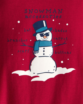 Toddler Boy Snowman Long-Sleeve Graphic Tee - Red, 