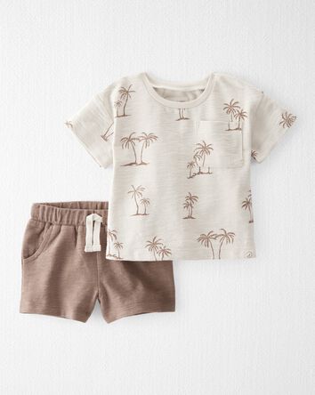 Baby 2-Piece Palm Tree Print Set Made with Organic Cotton, 