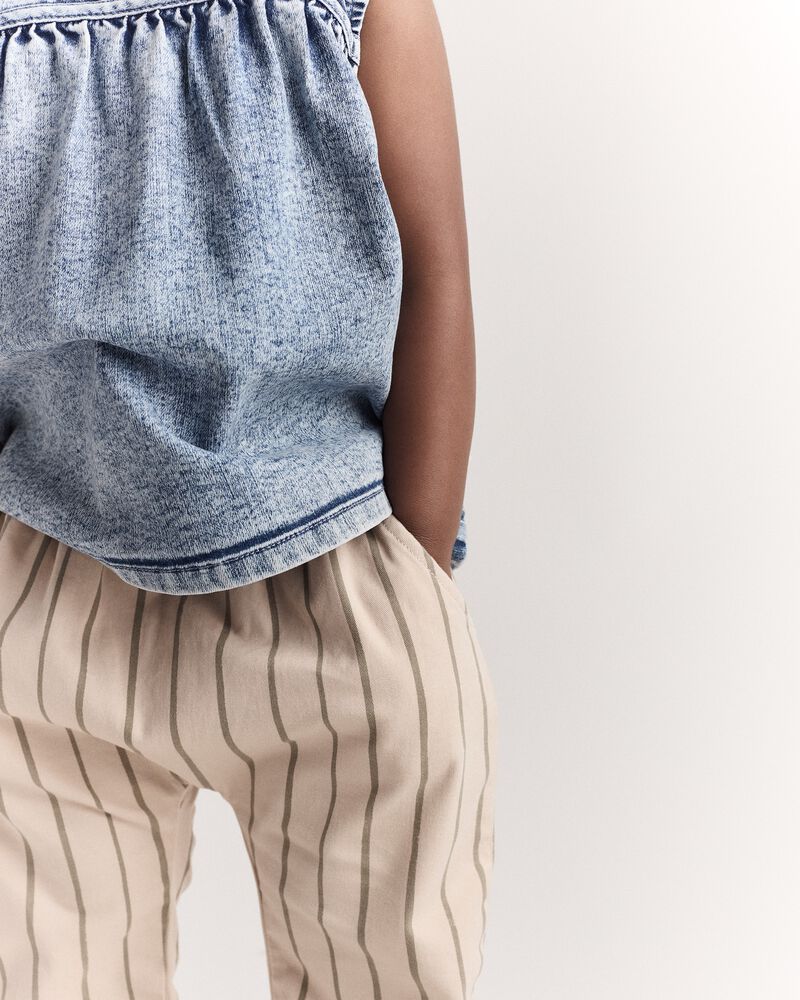 Toddler Girl Sleeveless Denim Top in Avenue Wash - Blue, image 4 of 6 slides