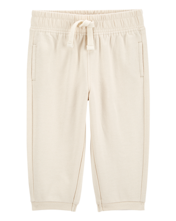Baby Pull-On French Terry Joggers - Cream, 