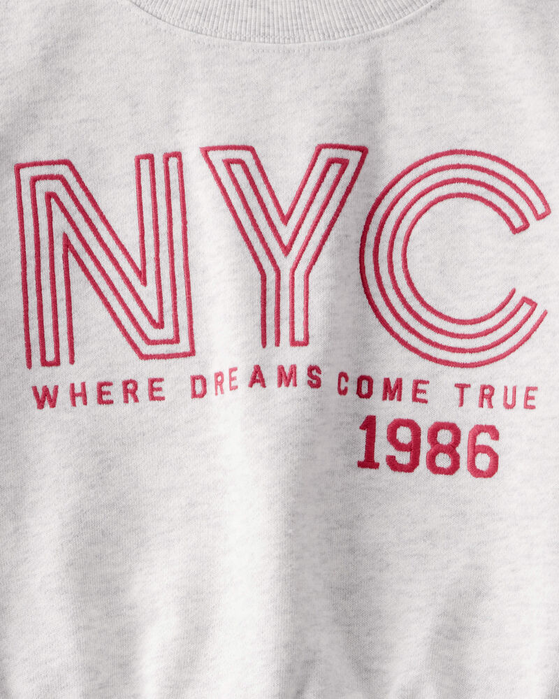 Girls 2-Piece Sweatshirt Hoodie & Skirt Set - Grey, image 2 of 7 slides