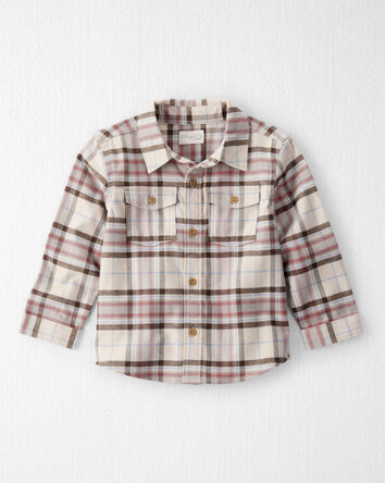 Toddler Boy Organic Cotton Button-Front Flannel, 
