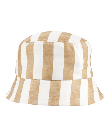 Toddler Striped Bucket Hat - Tan/Ivory, 