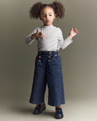 Toddler Girl Mock Neck Long-Sleeve Top - Heather Grey, image 3 of 6 slides