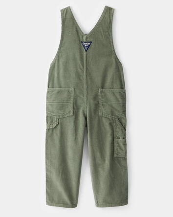 Toddler Boy Solid Corduroy Overalls - Green, 