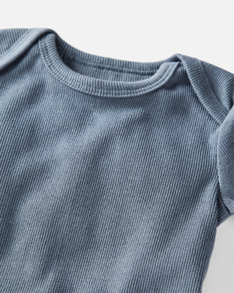 Baby 3-Pack Organic Cotton Rib Bodysuits, image 2 of 6 slides