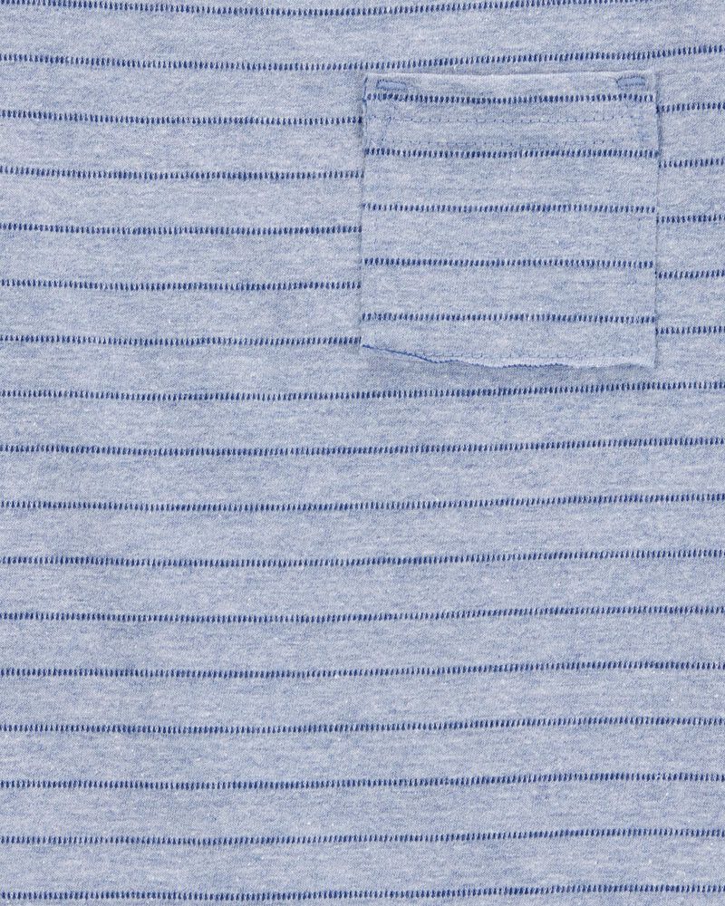 Baby Striped Textured Tank - Blue, image 2 of 3 slides