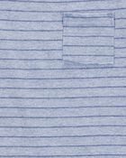 Baby Striped Textured Tank - Blue, image 2 of 3 slides