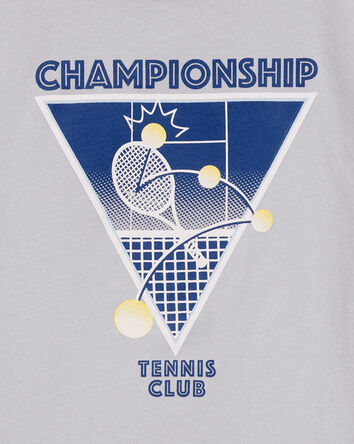 Boys Tennis Short-Sleeve Graphic Tee - Grey, 
