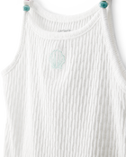 Toddler Seashell Ribbed Tank Top, image 3 of 5 slides