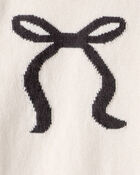 Baby Girl Bow Cotton Long-Sleeve Sweater & Pant Set - Ivory, image 3 of 4 slides