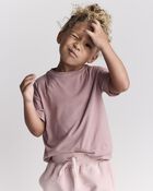 Toddler Short-Sleeve Relaxed Tee - Mauve, image 1 of 6 slides