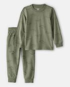 Toddler Boy 2-Piece Dinosaur Print Long-Sleeve Tee & Joggers Set - Green
, image 1 of 8 slides